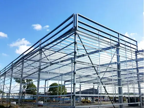 Bangunan keluli logam prefab praktikal dan cantik untuk gudang